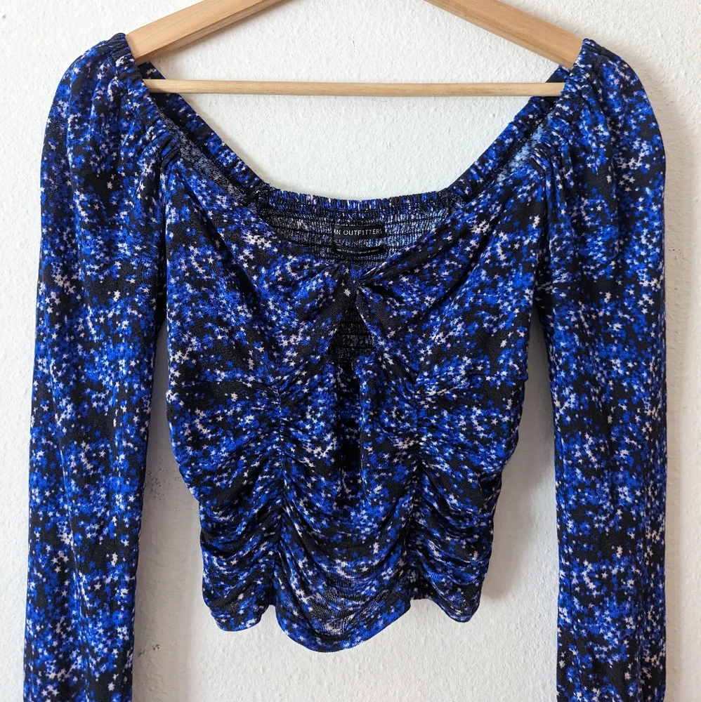 Urban Outfitters Juliana Crepe Cutout Cropped Top